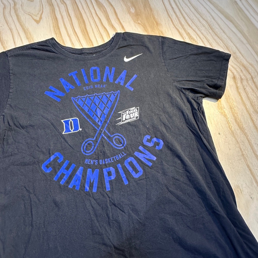 Nike Duke Blue Devils 2015 NCAA National Champions T-Shirt Mens XL Black